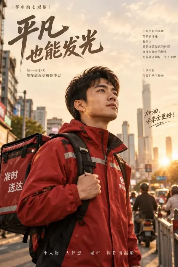 外卖小哥竟是隐藏大佬 竖版封面，逆袭短剧